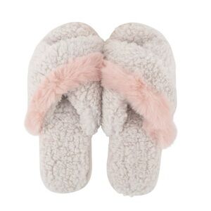 LEMON Night In Berber Slide Slipper Light Pink Size L/XL NEW
